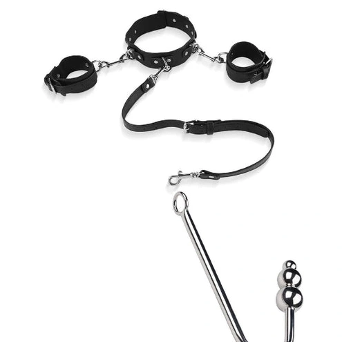 Anal Hooks and Hook Beaded with Cuffs 5334 Elegant Anal Collar 0806